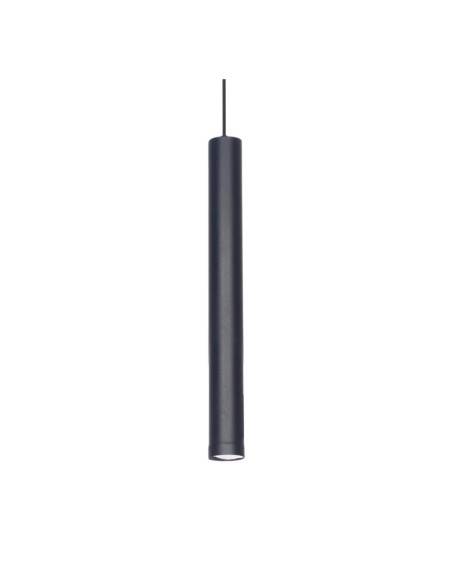 COLGANTE TUBO CANALS 1 LUZ GU10 NEGRO TEXTURADO 50CM