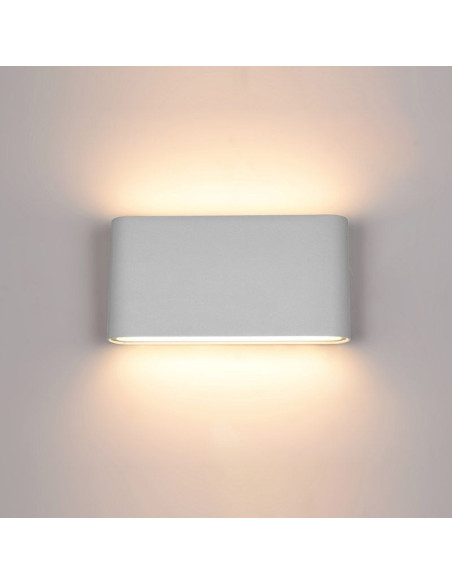 APLIQUE BIDIRECCIONAL MYST II LED 2X6W BLANCO 3000K ALIMINIO