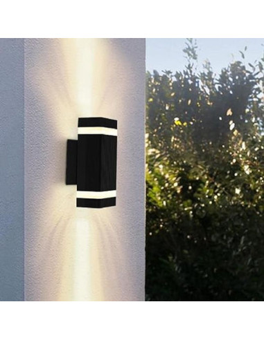 APLIQUE MAO II 2 LUCES GU10 NEGRO CANDIL