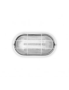 TORTUGA CHAPA OVAL GRANDE E27 BLANCO 25X13CM *