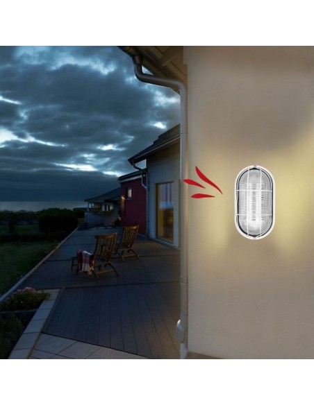 TORTUGA CHAPA OVAL GRANDE E27 BLANCO 25X13CM *