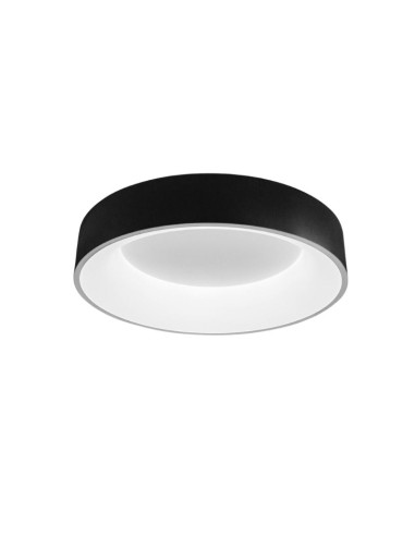 PLAFON LED BAGEL 40W DIMMER 3000K 45CM NEGRO