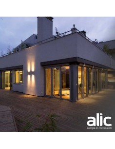 APLIQUE BIDIRECCIONAL CURVO 2 LUCES GU10 GRIS 2