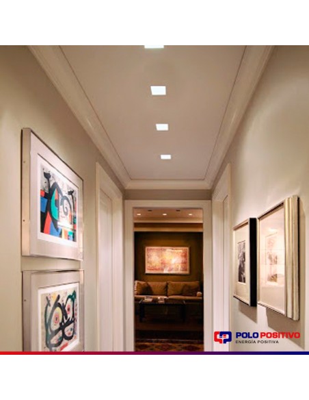 PANEL DE EMBUTIR LED CUADRADO BLANCO 6W CALIDO 3000K 12X12CM