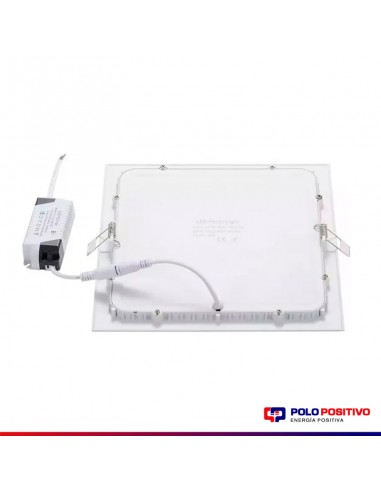 PANEL DE EMBUTIR LED CUADRADO BLANCO 24W CALIDO...