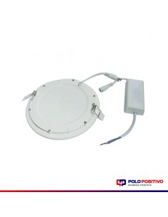 PANEL DE EMBUTIR LED REDONDO BLANCO 6W CALIDO 3000K 12CM 2