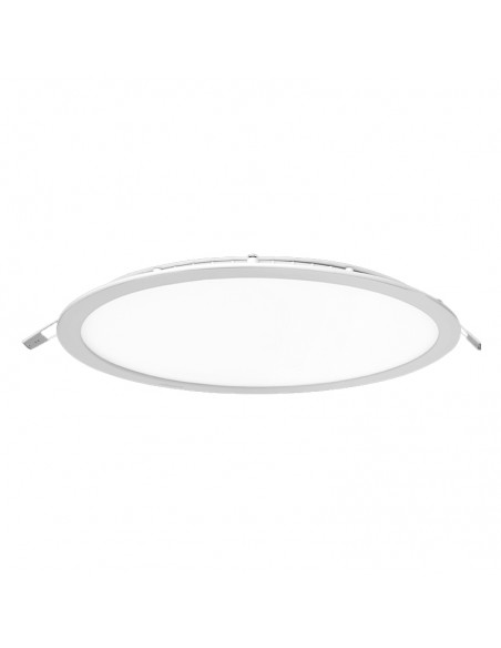 PANEL DE EMBUTIR LED REDONDO BLANCO 24W CALIDO 3000K 30CM