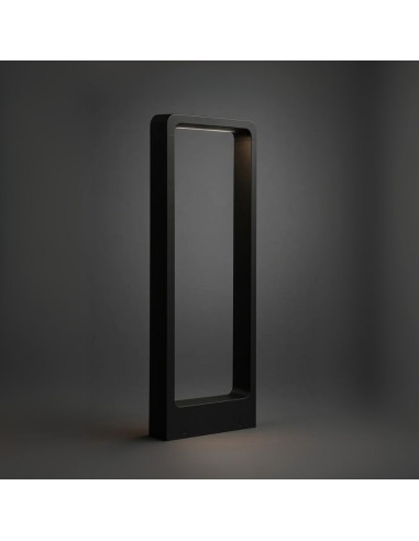 FAROLA LED 7W 60CM 3000K NEGRO IP65 ALUMINIO