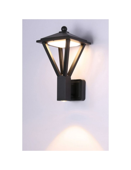 FAROLA FAROL BIDIRECCIONAL KIRA 12W + 3W 3000K NEGRO ALUMIN