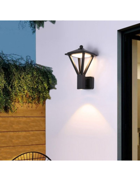 FAROLA FAROL BIDIRECCIONAL KIRA 12W + 3W 3000K NEGRO ALUMIN