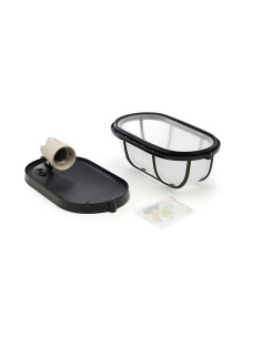 TORTUGA ALUMINIO OVAL REJA CHICA CON LAMPARA  NG 13W LUZ DIA 2