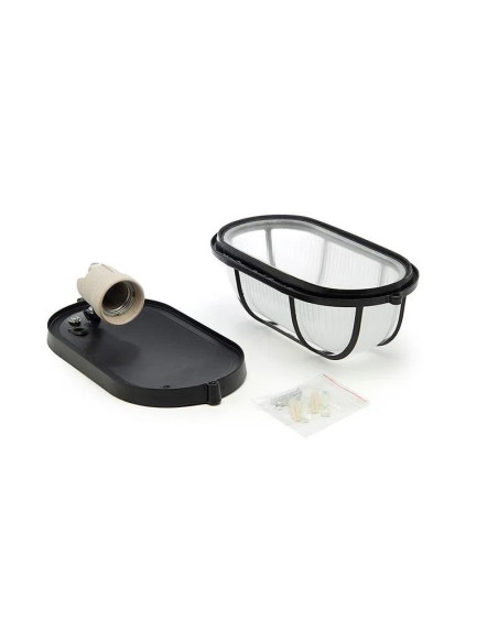 TORTUGA ALUMINIO OVAL REJA CHICA CON LAMPARA  NG 13W LUZ DIA