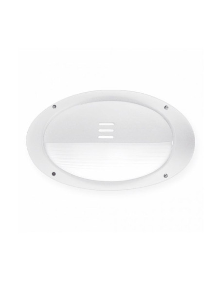 TORTUGA OVAL POLIPROPILENO C/ VISERA ARO ALTO BLANCO E27