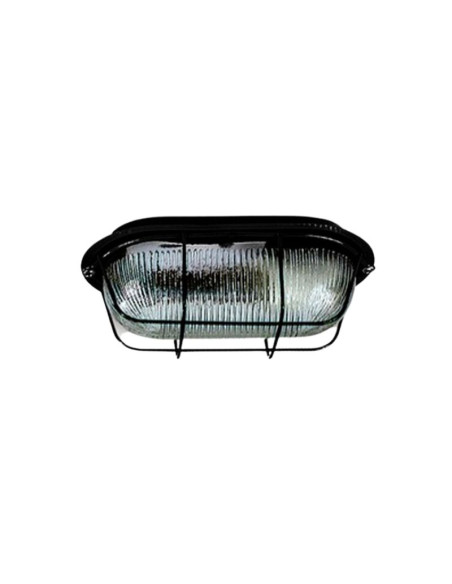 TORTUGA CHAPA OVAL GRANDE E27 NEGRO 25X13CM *