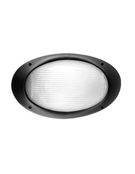 TORTUGA OVAL POLIPROPILENO LISA ARO ALTO NEGRO E27