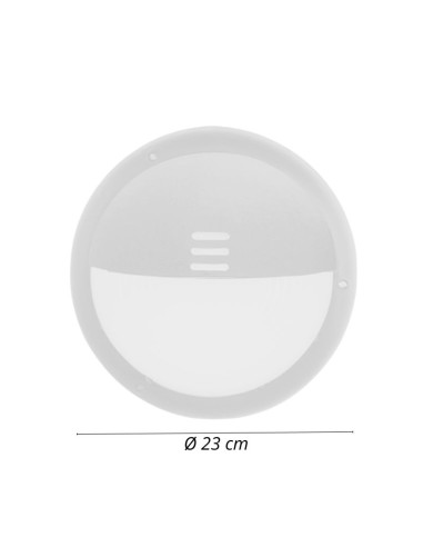 TORTUGA REDONDA POLIPROPILENO C/ VISERA BLANCO E27