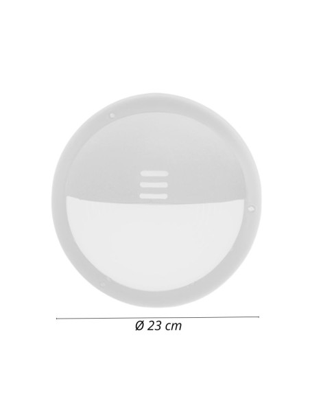 TORTUGA REDONDA POLIPROPILENO C/ VISERA BLANCO E27