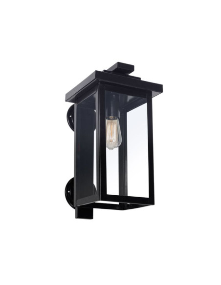 FAROL RECTO C/ MENSULA HIERRO  E27 NEGRO 50X30CM