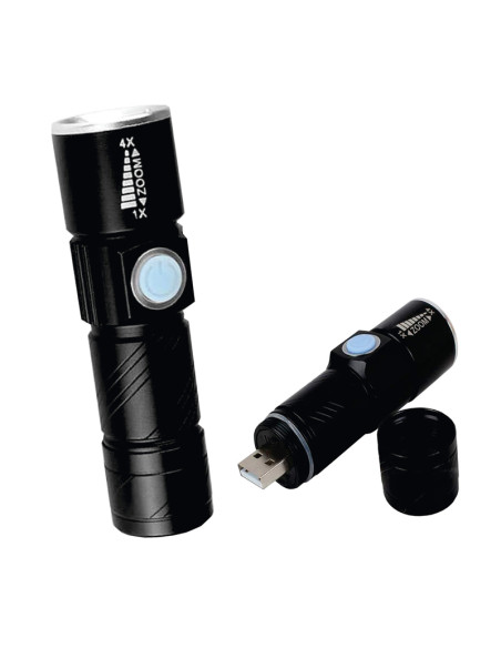 LINTERNA LED 3W RECARGABLE USB