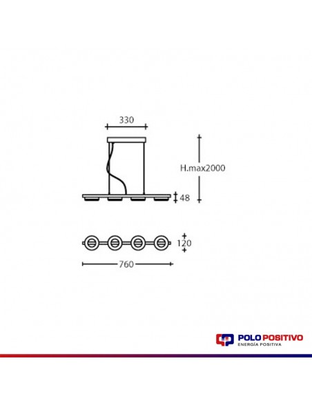COLGANTE LED LONGBOAT SINGLE 36W DIMMER CANDIL