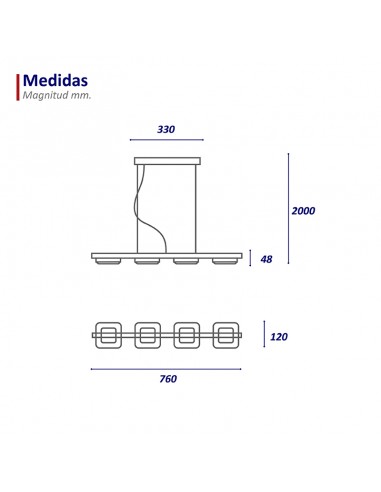 COLGANTE LED LONGBOAT SINGLE 36W DIMMER CANDIL