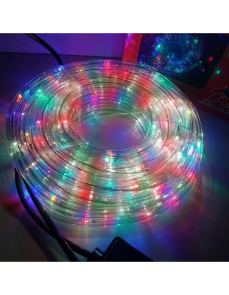 ROLLO MANGUERA LED C/CTRL. 10MTS TRICOLOR