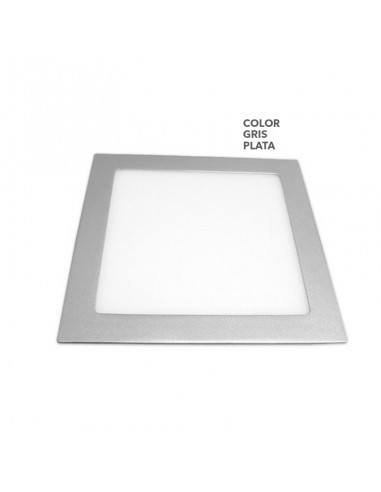 PANEL DE EMBUTIR LED CUADR GRIS PLATA 24W 6000K 30X30CM