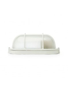 TORTUGA ALUMINIO OVAL REJA CHICA CON LAMPARA BL 13W LUZ DIA 2