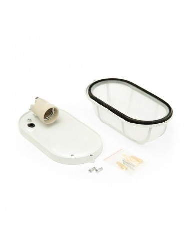 TORTUGA ALUMINIO OVAL REJA CHICA CON LAMPARA BL...