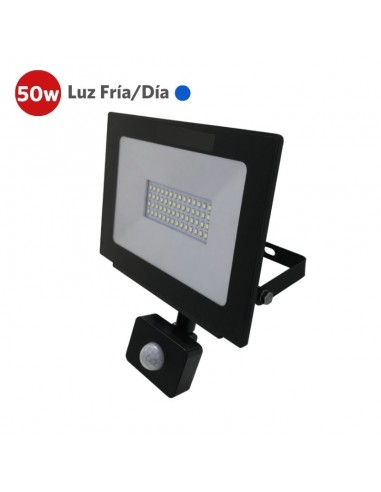 PROYECTOR LED C/ SENSOR 50W LUZ FRÍA EXTERIOR 220V