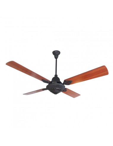 VENTILADOR TECHO MADERA 4 PAL. 5 VELOC. NEGRO   MAC