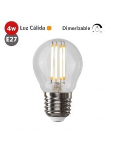 LAMPARA LED STYLE GOTA 4W CLARA LUZ CALIDA E27 DIMER - CLARA