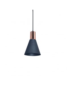 COLGANTE OSTENDE 1 LUZ E27 NEGRO COBRE