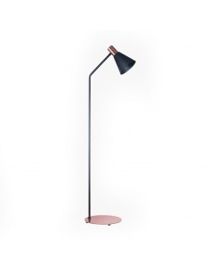 LAMPARA DE PIE OSTENDE NEGRO COBRE