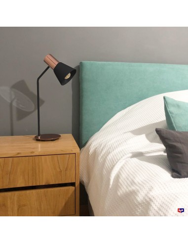 LAMPARA ESCRITORIO DE MESA OSTENDE NEGRO COBRE