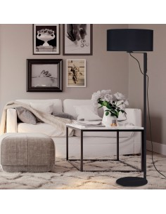 LAMPARA DE PIE LIBERTAD NEGRO PANTALLA NEGRA 2