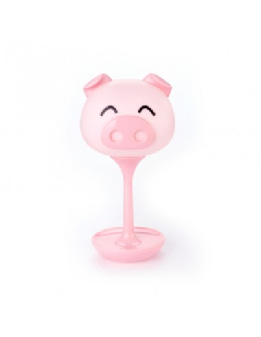 VELADOR USB CON BASE REDONDA CHANCHO ROSA.