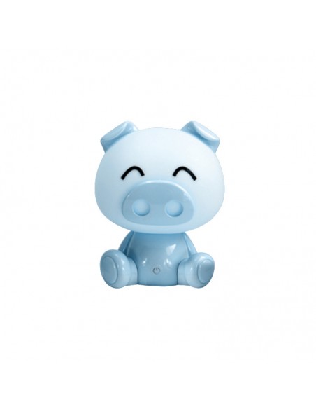 VELADOR USB MINI CHANCHO. CELESTE.