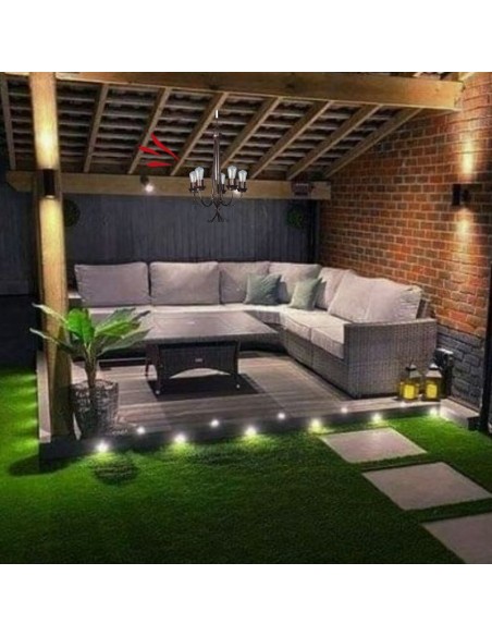 COLGANTE ARAÑA GOTICO ACERO COBRE VIEJO 5 LUCES