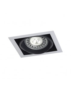 PLAFON BOX EMBUTIR LINEAL CARDANICO 1 LUZ AR111 BLANCO