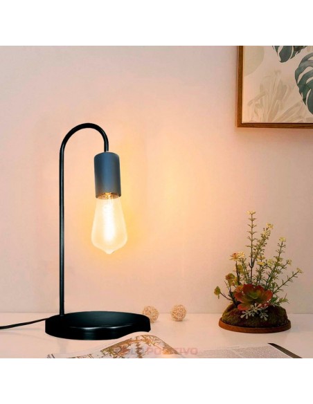 VELADOR VINTAGE NEGRO E27 40CM