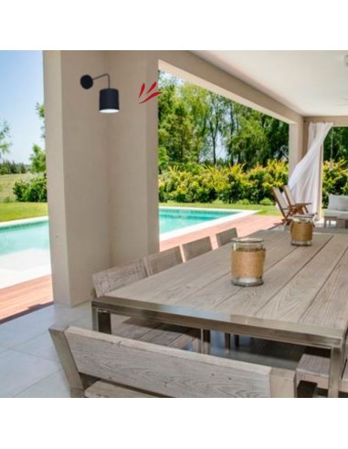 APLIQUE RECTO 13CM COBRE BLANCO CHAPA E27