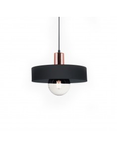 COLGANTE BALCARCE 1 LUZ 40CM E27 NEGRO COBRE