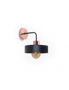 APLIQUE BALCARCE 1 LUZ 20CMS NEGRO COBRE