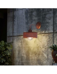 APLIQUE BALCARCE 1 LUZ 20CMS OXIDO 2