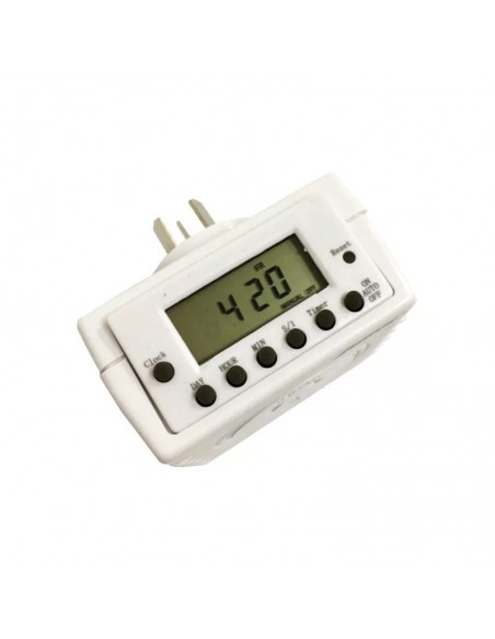 INTERRUPTOR HORARIO ENCHUFABLE DIGITAL 16A DIA/HS