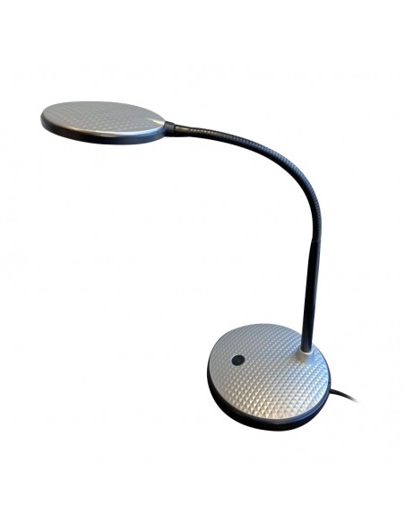 LAMPARA DE ESCRITORIO LED INTEGRA 6W LUZ CALIDA BASE  PLATA