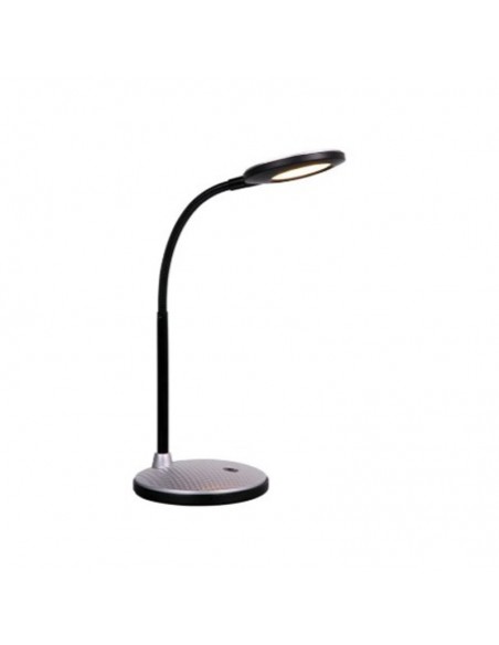 LAMPARA DE ESCRITORIO LED INTEGRA 6W LUZ CALIDA BASE  PLATA