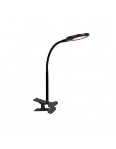 LAMPARA DE ESCRITORIO LED INTEGRA 6W LUZ CALIDA PINZA  PLATA
