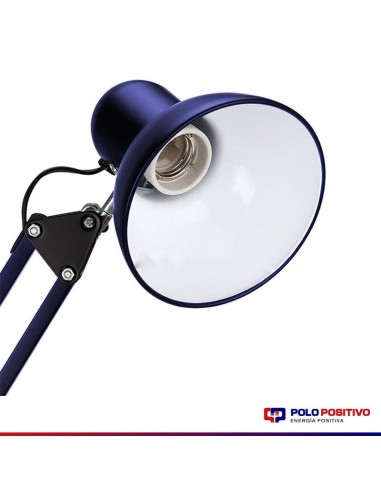 LAMPARA ESCRITORIO CLASSIC E27 DOBLE BRAZO AZUL